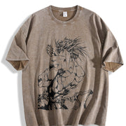 Jojo's Bizarre Adventure Anime Manga Vintage Washed T-Shirt in Brown