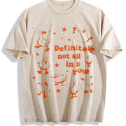 Ducks Not in a Row Vintage Washed T-Shirt in Beige
