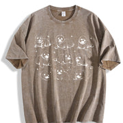 Baby Seals 90s ® Tattoo Vintage Washed T-Shirt in Brown