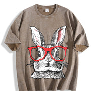 Thick Retro Vintage Washed T-Shirt in Brown