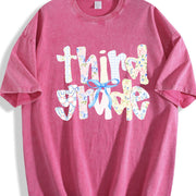 Third Grade Teacher Vintage Washed T-Shirt in Red