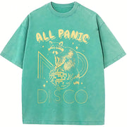 All Panic No Disco Vintage Washed T-Shirt in Blue