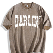 Darlin' Western Southern vintage washed oversized T-shirt in Brown