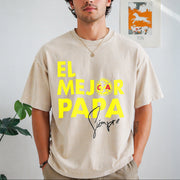 El Mejor Papa Vintage Washed T-Shirt in Beige