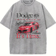 2001 Casey Atwood Dodge White Vintage Washed T-Shirt in Gray