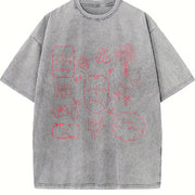Future Mrs Custom Engagement Vintage Washed T-Shirt in Gray