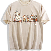 Fun Goose Christian Vintage Washed T-Shirt in Beige
