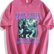 Good Girls Like Bad Guys 90s Vintage Washed T-Shirt in Red