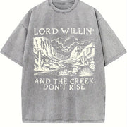 Desert Scenery Vintage Washed T-Shirt in Gray