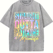 Outta Patience for Curvy Vintage Washed T-Shirt in Gray