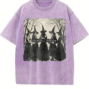 Girls Will Be Girls Witch Coven vintage washed oversized T-shirt in Purple