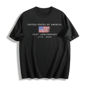 United States of America 250th Anniversary Cotton T-Shirt in Black