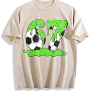67 Soccer Vintage Washed T-Shirt in Beige