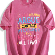 For Any Disputes Vintage Washed T-Shirt in Red