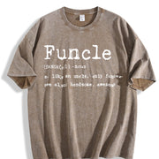 Funcle Definition Uncle Family Novelty Classic Uncle Vintage Washed T-Shirt in Brown