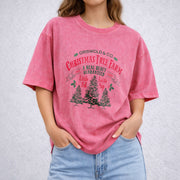 Griswold Christmas vintage washed oversized T-shirt in Red