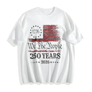 250th America Anniversary Cotton T-Shirt in White