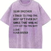 Retro fathers day for brother dear brother i to find ever vintage washed oversized T-shirt in Purple