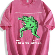 I Disagree Vintage Washed T-Shirt in Red