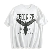 Free Bird Boho Cotton T-Shirt in White