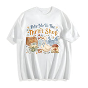 Take Me to the Thrift Shop Cotton T-Shirt in White