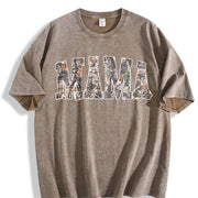 Hunting Mama Camo Mama Mother's Day vintage washed oversized T-shirt in Brown