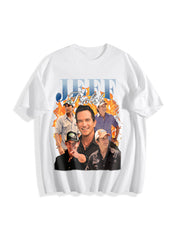 Jeff Probst Presenter Homage Television Presenter Cotton T-Shirt in White