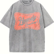Howdy Cowboy Howdy Western Yee Haw vintage washed oversized T-shirt in Gray