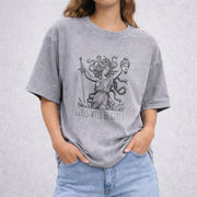 Girls Will Be Girls vintage washed oversized T-shirt in Gray