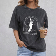 They Didn't Burn Witches vintage washed oversized T-shirt in Black