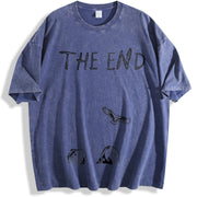 Attack on Titan Levi Ackerman vintage washed oversized T-shirt in Blue