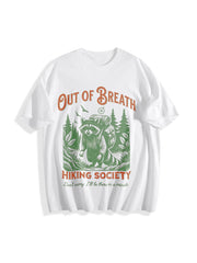 Out of Breath Hiking Society Cotton T-Shirt in White