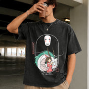 Spirited Away Ghibli Vintage Washed T-Shirt in Black