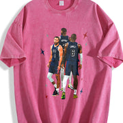 Steph Bron Durant BIG 3 USA Champ Custom vintage washed oversized T-shirt in Red