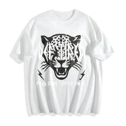 Retro Def Tired Coffee Cotton T-Shirt in White