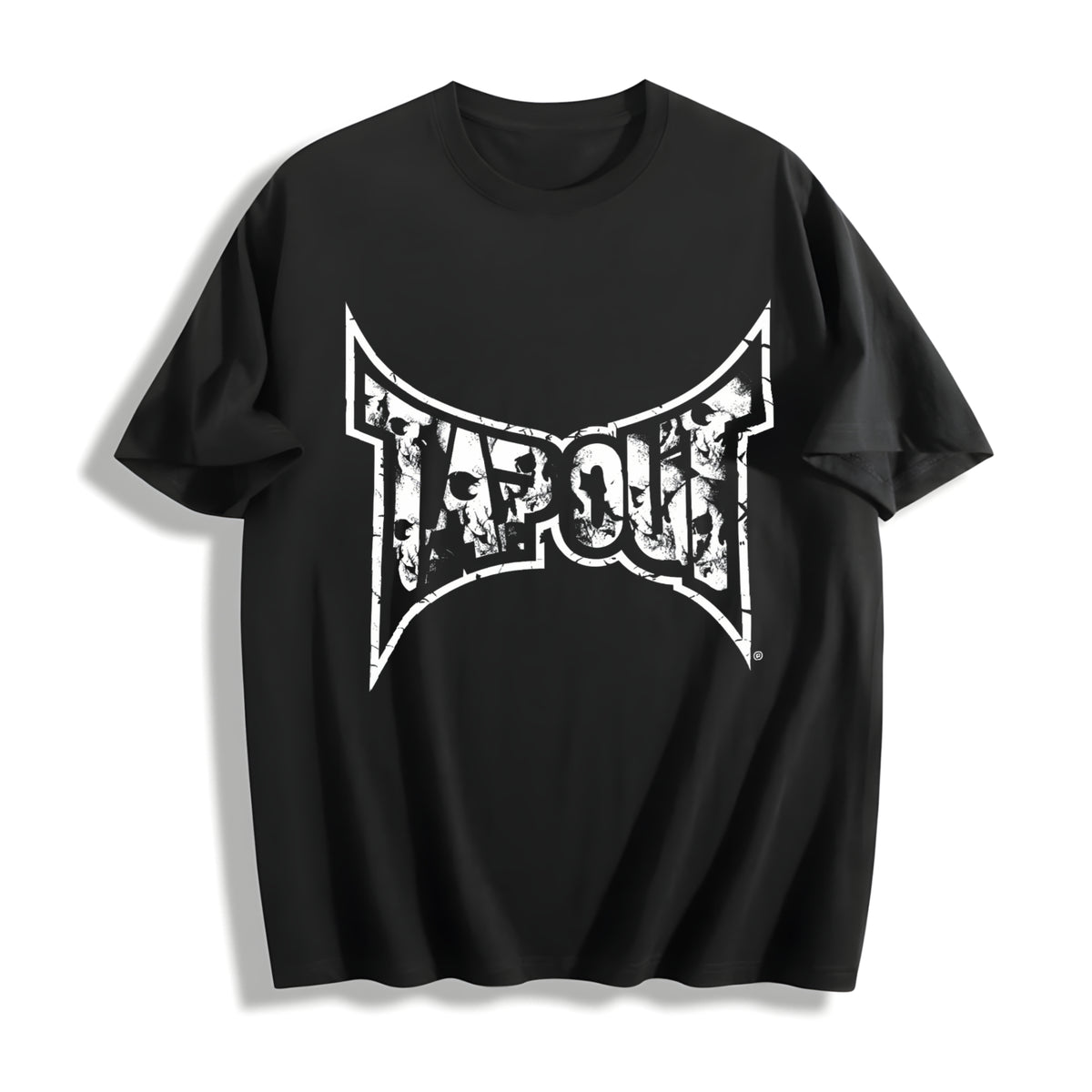 Y2k Tapout Skull ( ) Amity Affliction Tapout Mma Elite Cotton T-Shirt in Black