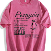 Penguin 90s Retro Arctic Bird Vintage Washed T-Shirt in Red
