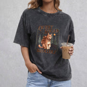 Onyx Storm Quest Squad Broccoli vintage washed oversized T-shirt in Black