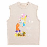 Edd N Eddy Stack Vintage Washed Tank Top in Beige