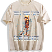 Premium Tung Sahur Vintage Washed T-Shirt in Beige