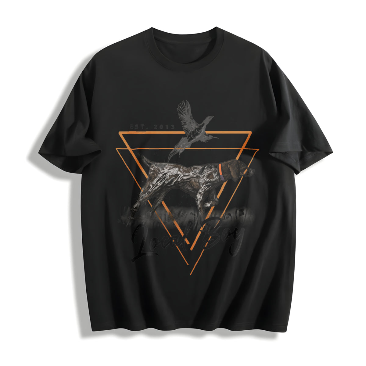 Local Boy High Tail Cotton T-Shirt in Black