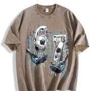 67 Soccer Vintage Washed T-Shirt in Brown