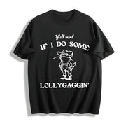 Lollygaggin' Frog Silly Cotton T-Shirt in Black