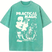Practical Magic Vintage Movie vintage washed oversized T-shirt in Blue