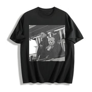 Halloween Michaael Myeers Jason Mask Cotton T-Shirt in Black