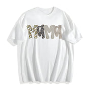Mama Camo Mallard Duck Hunting Old School Camouflage Fall Cotton T-Shirt in White