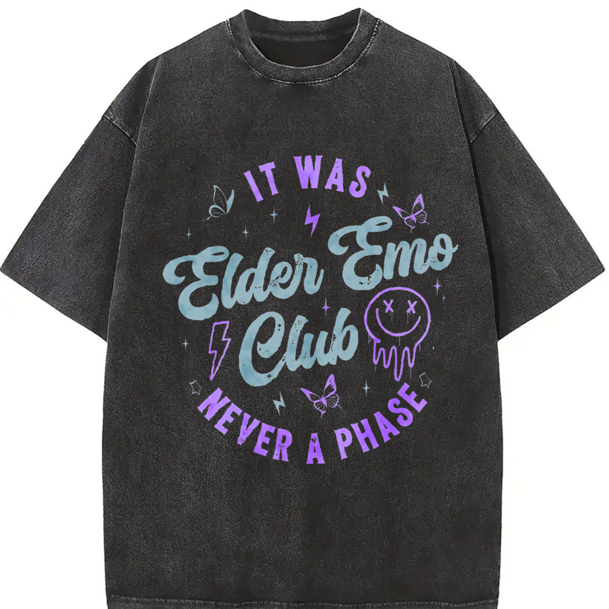 Ladies 230gsm Blockbuster Vintage Washed T-Shirt in Black