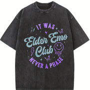 Ladies 230gsm Blockbuster Vintage Washed T-Shirt in Black