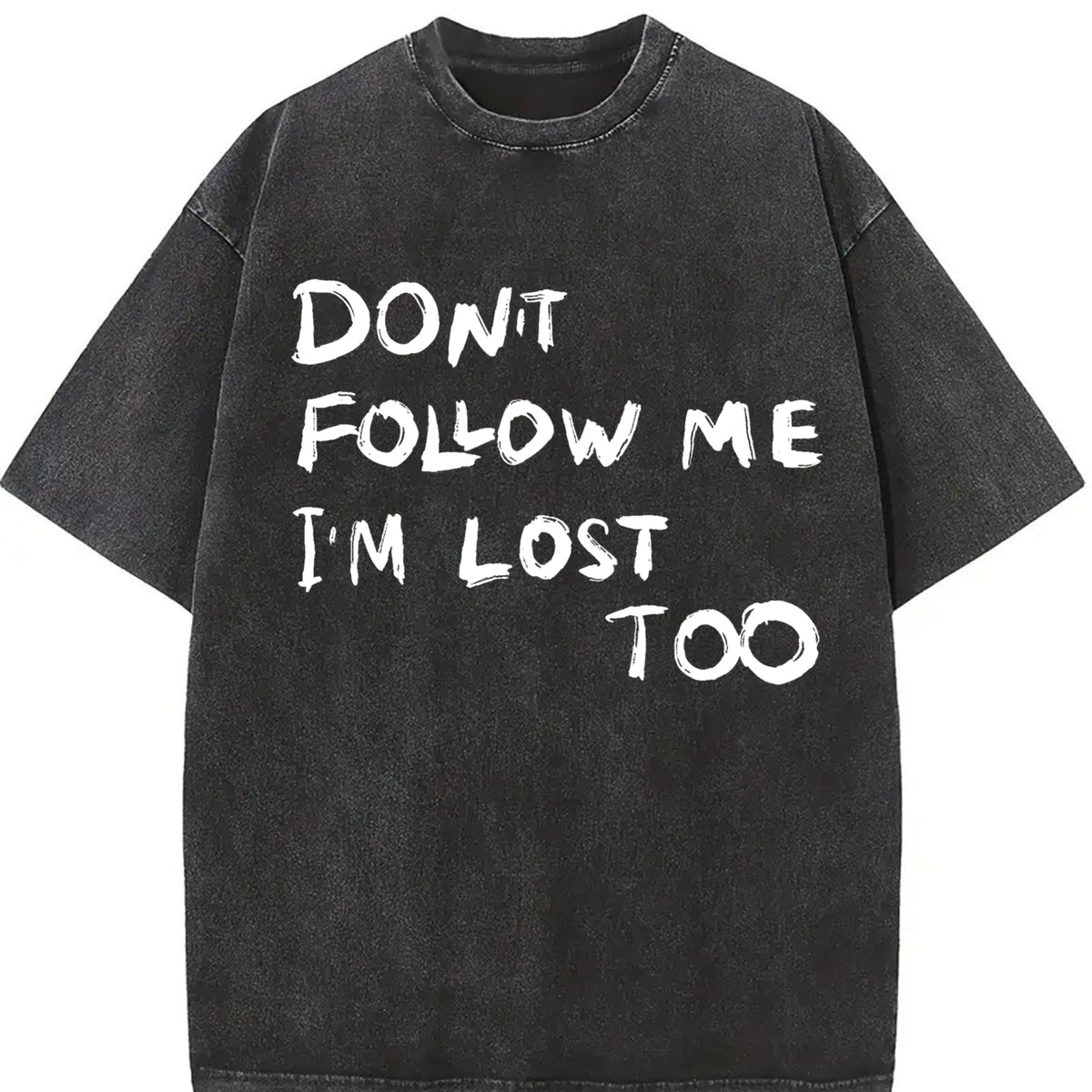 Back Sleeveless Tank Vintage Washed T-Shirt in Black