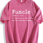 Funcle Definition Uncle Family Novelty Classic Uncle Vintage Washed T-Shirt in Red